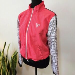 Guess Women's Pink and White Jacket